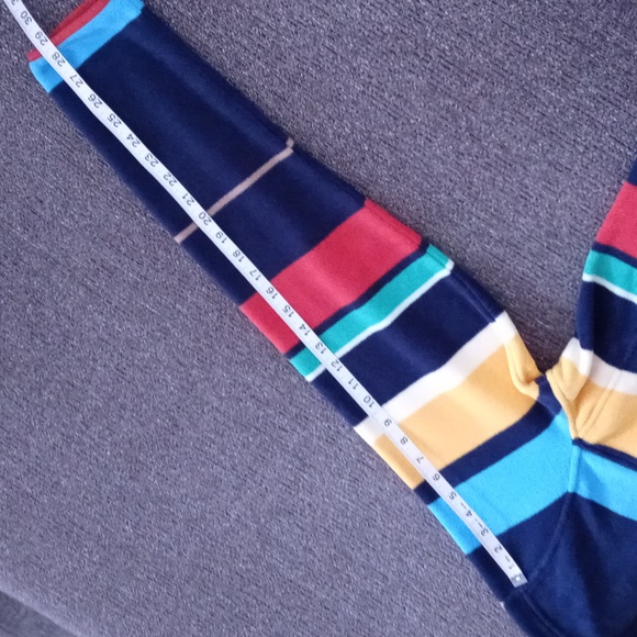 💙Land's End💙 - Multicolor Rugby Striped Quarter Button Pullover - Picture 10 of 10